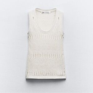 Zara Cream Knit Tank Top